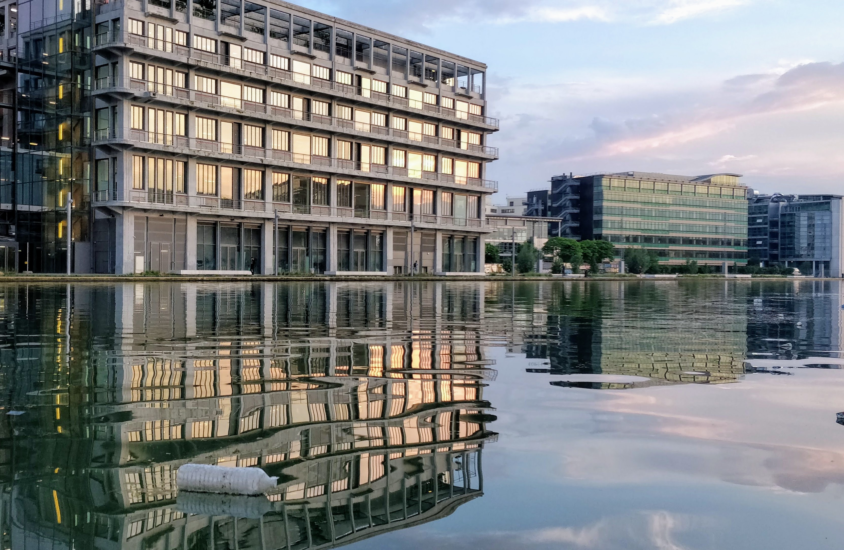 Canal de l'Ourcq building reflection