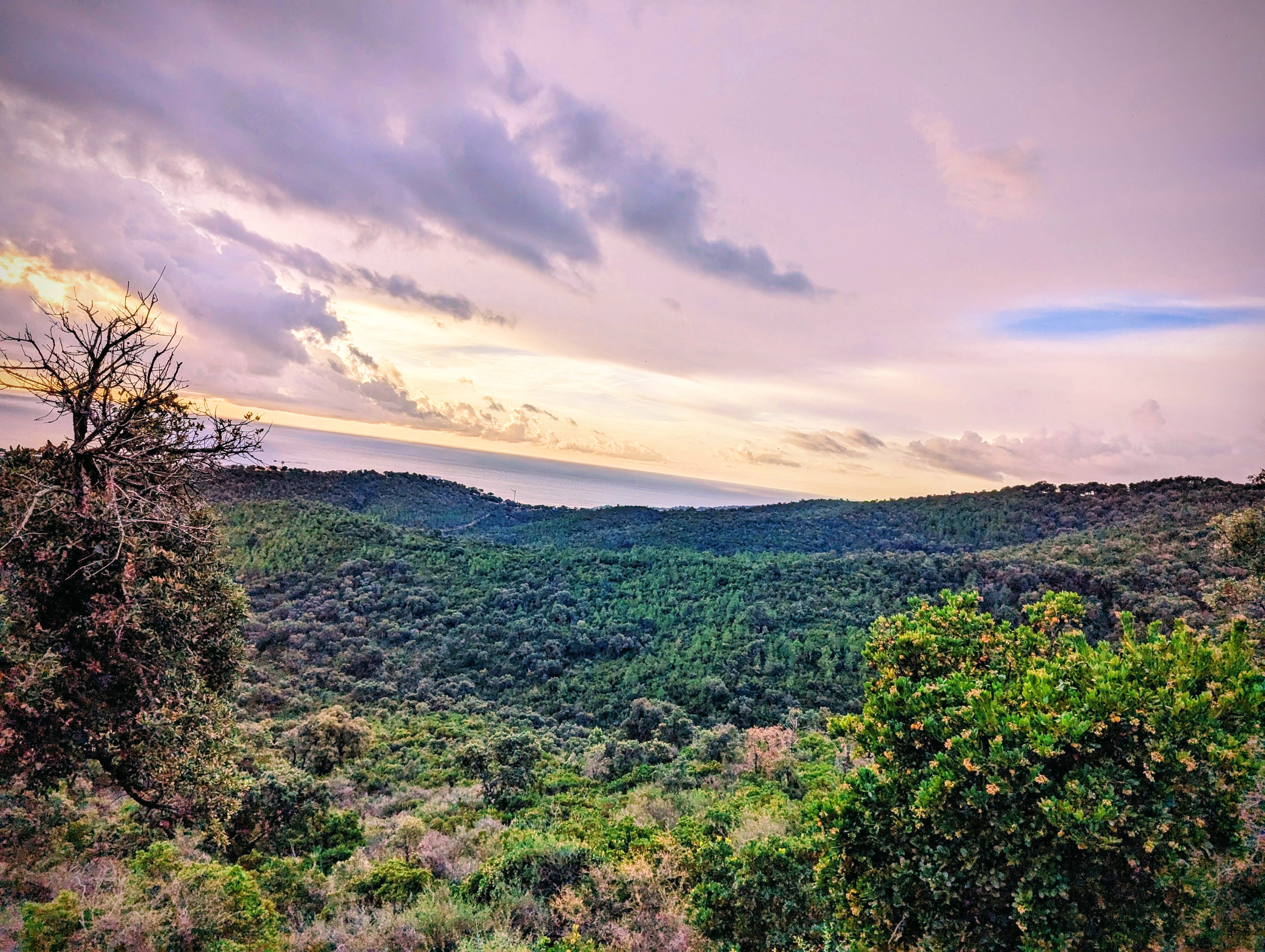 Massif des Maures and the Sea