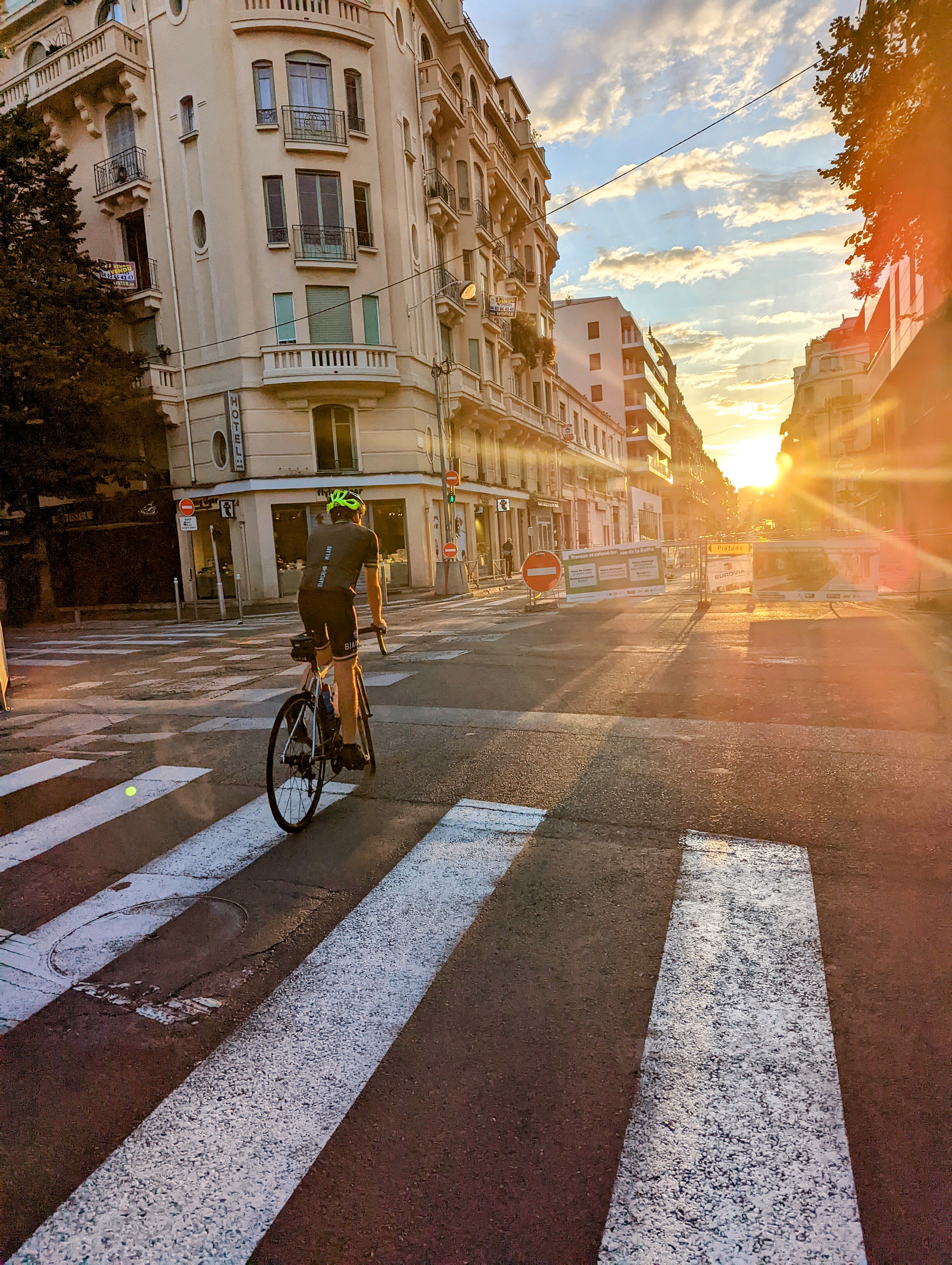 Morning ride at sunrise