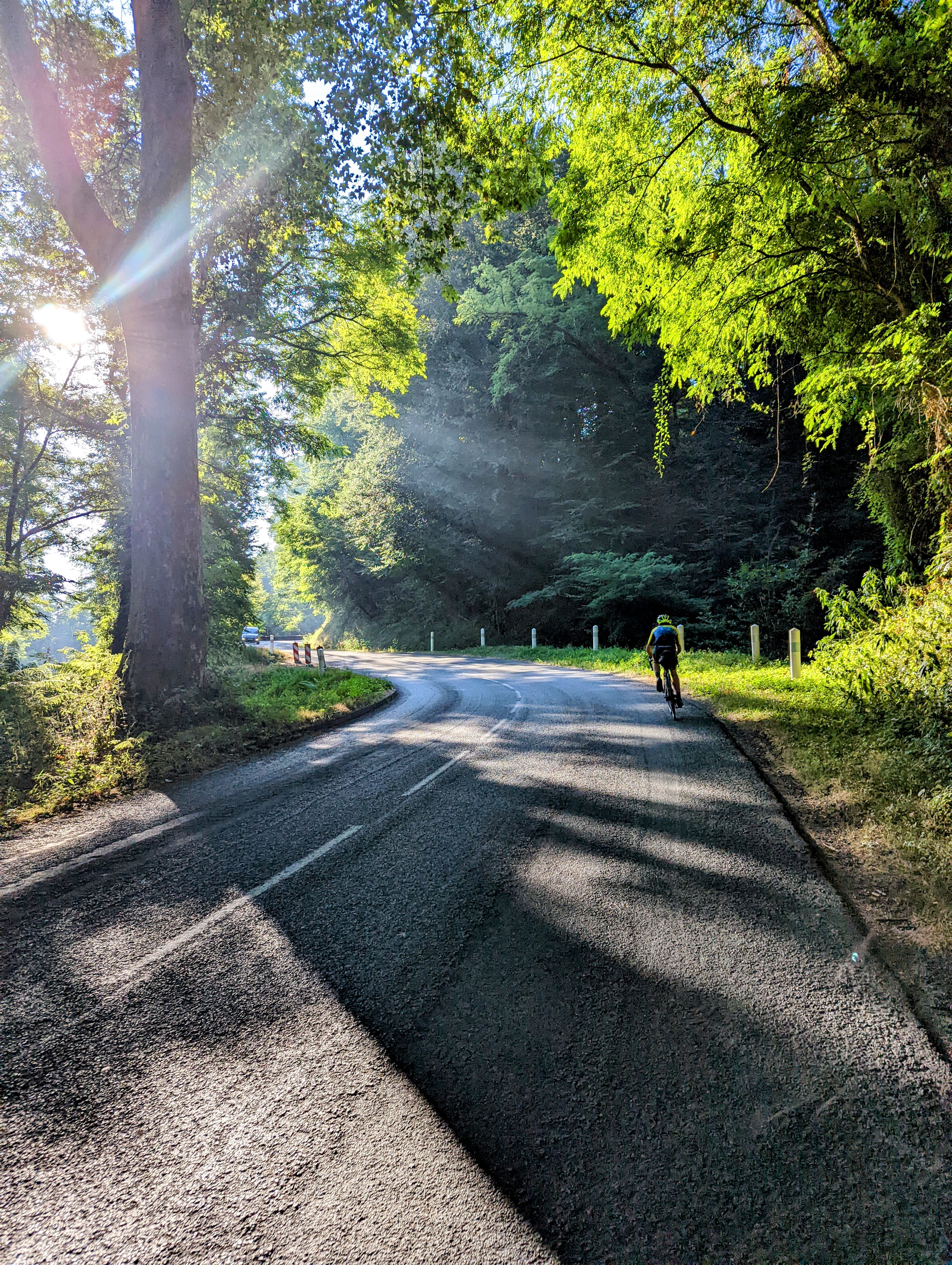 Refreshing hill climb on a hot day