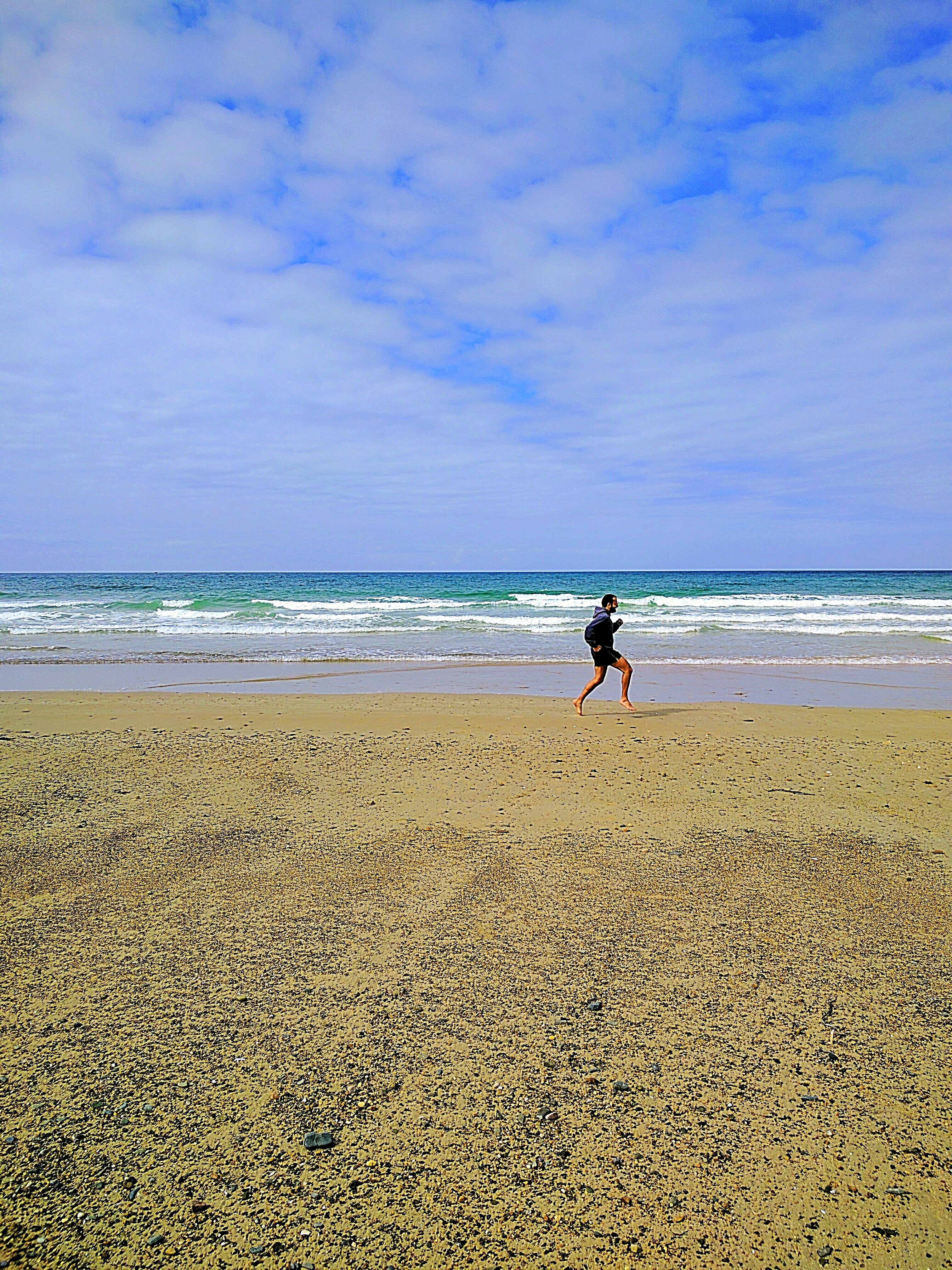 Running on the beach