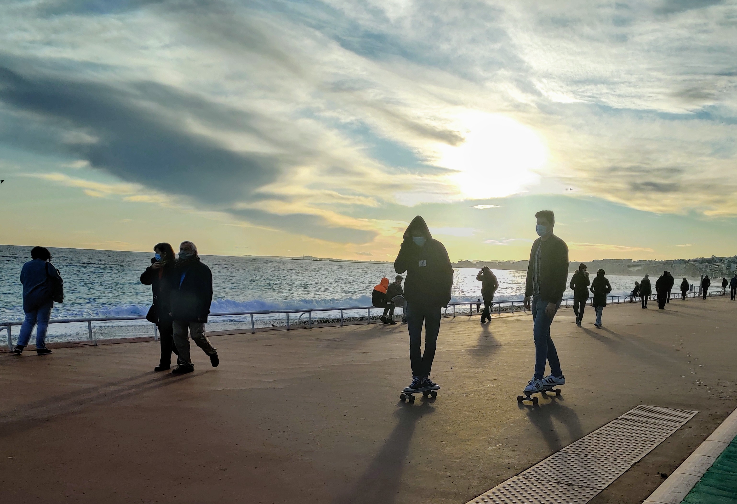 Skateboarding by the French Rivera