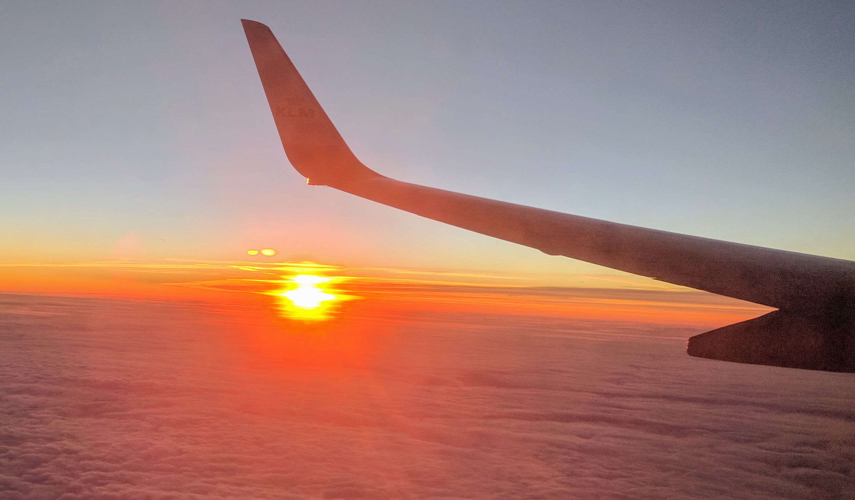 Sunset from the hublot